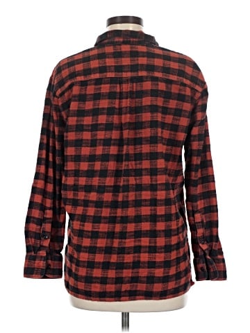 Madewell Flannel Oversized Ex-Boyfriend Shirt in Buffalo Check (view 2)