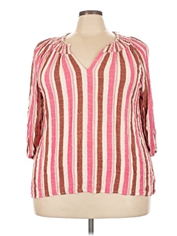 Bobeau 3/4 Sleeve Blouse (view 1)