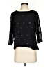 Talbots 100% Polyester Black 3/4 Sleeve Blouse Size S (petite) - photo 1