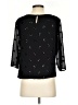 Talbots 100% Polyester Black 3/4 Sleeve Blouse Size S (petite) - photo 2
