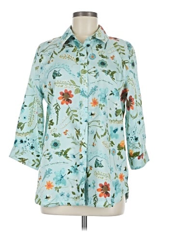 Coldwater Creek 3/4 Sleeve Button-Down Shirt (view 1)