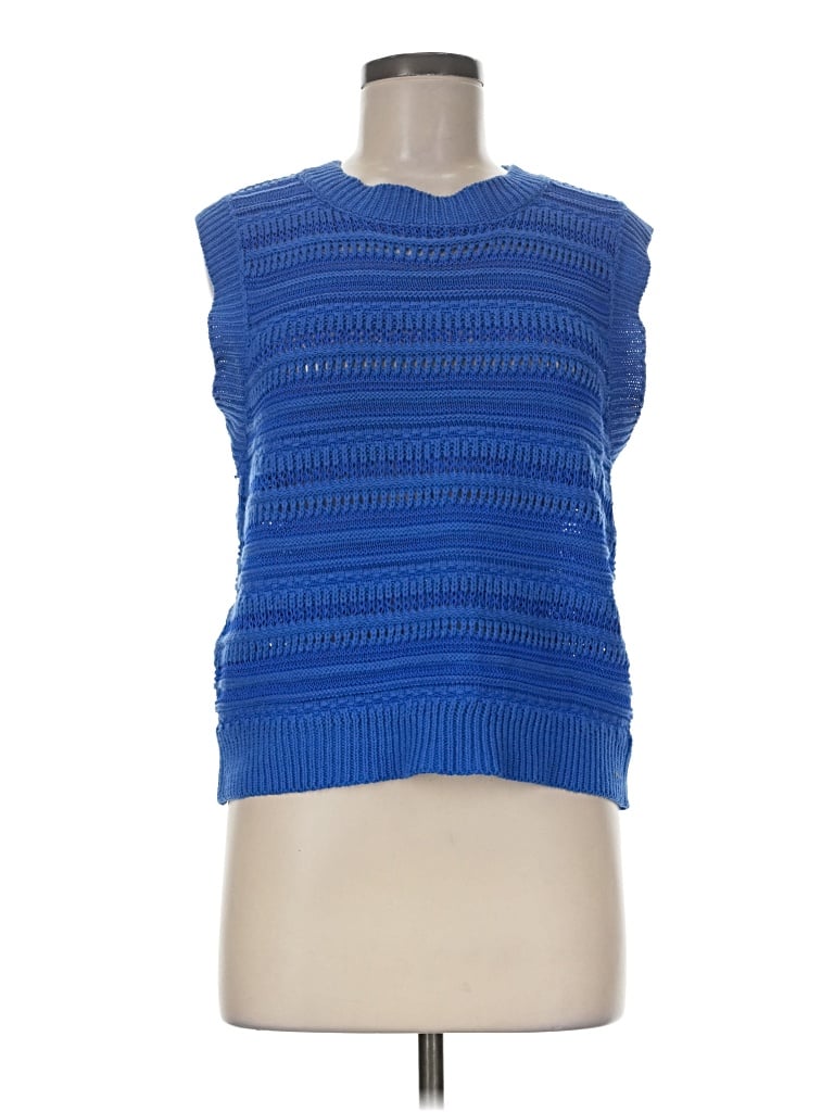 Pre-owned Hem & Thread Sweater Vest In Blue