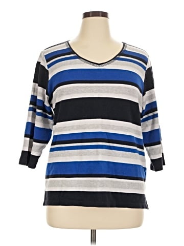 Karen Scott Sport 3/4 Sleeve Top (view 1)