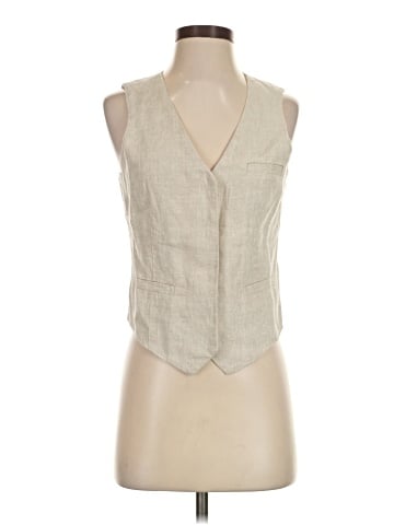 Madewell Single-Breasted Vest in 100% Linen (view 1)