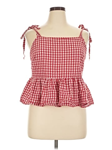 Madewell Rosalie Tie-Strap Top in Seersucker Check (view 1)