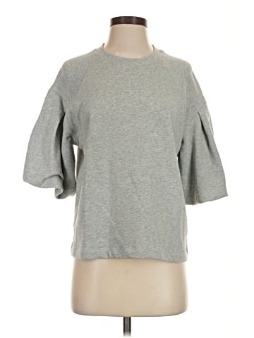 Madewell Heathered Raglan Puff-Sleeve Sweatshirt (view 1)