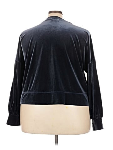 Madewell Velvet Balloon-Sleeve Sweatshirt (view 2)