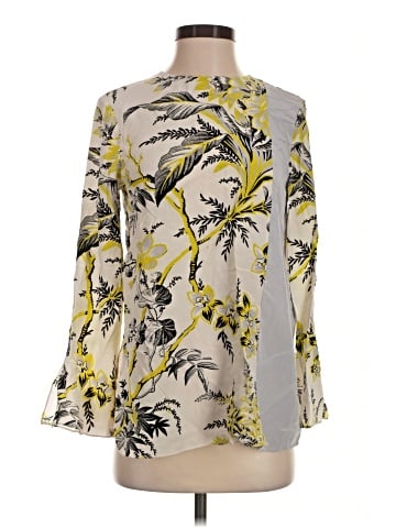 Diane von Furstenberg Long Sleeve Silk Top (view 1)