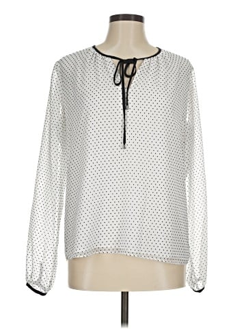White House Black Market Long Sleeve Blouse (view 1)