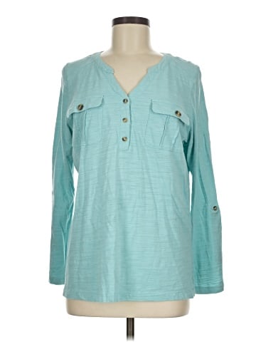 Gloria Vanderbilt Long Sleeve Henley (view 1)