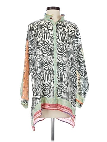 Johnny Was Long Sleeve Silk Top (view 1)