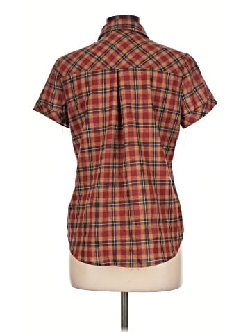 Allegra K Short Sleeve Button-Down Shirt (view 2)