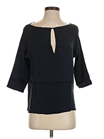 Vince. 3/4 Sleeve Silk Top (view 1)