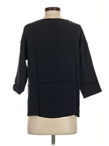 Vince. 3/4 Sleeve Silk Top (view 2)