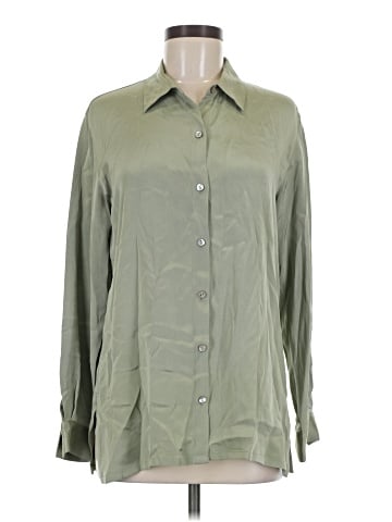 Chico's Design Long Sleeve Silk Top (view 1)