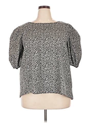 H By Halston Short Sleeve Blouse (view 1)