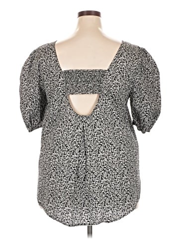 H By Halston Short Sleeve Blouse (view 2)