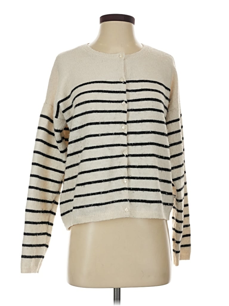 Pre-owned Lc Lauren Conrad Cardigan Sweater In Ivory