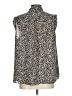 Ann Taylor LOFT 100% Polyester Animal Print Tan Sleeveless Blouse Size L - photo 2