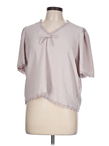 Adrianna Papell Short Sleeve Blouse (view 1)