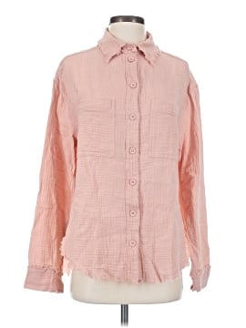 Peach Love Long Sleeve Button-Down Shirt (view 1)
