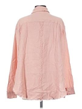 Peach Love Long Sleeve Button-Down Shirt (view 2)