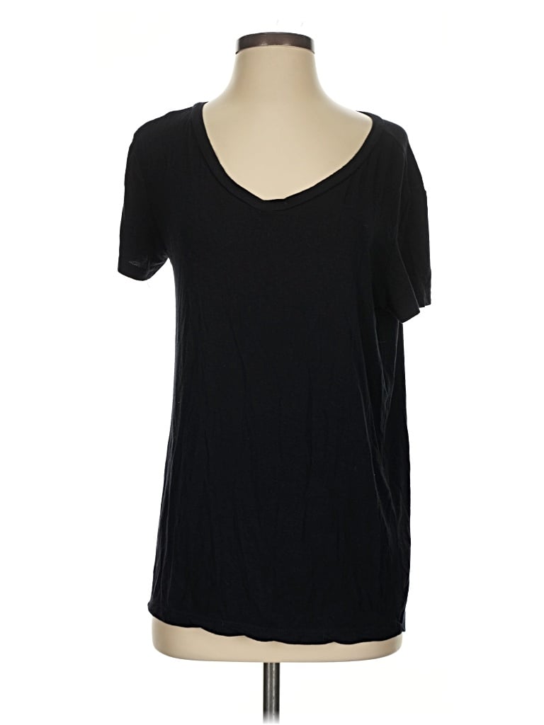 Pre-owned Halogen Short Sleeve T-shirt In Black