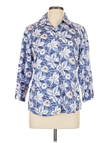 Foxcroft 3/4 Sleeve Button-Down Shirt (view 1)