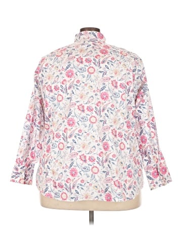 Lands' End 3/4 Sleeve Button-Down Shirt (view 2)