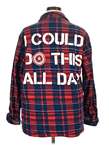Marvel Long Sleeve Button-Down Shirt (view 2)