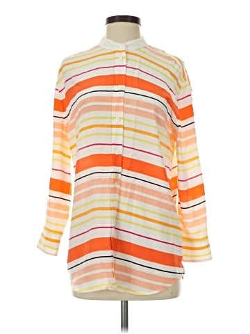 Equipment 3/4 Sleeve Silk Top (view 1)