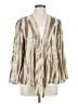 Chico's 100% Polyester Metallic Gold Blazer Size Lg (2) - photo 1