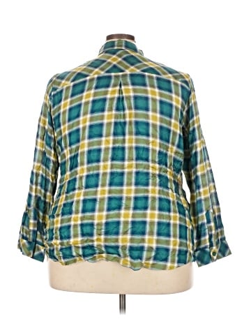 Cj Banks 3/4 Sleeve Button-Down Shirt (view 2)