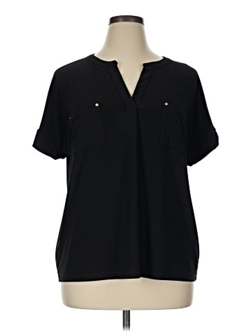 Anne Klein Short Sleeve Blouse (view 1)