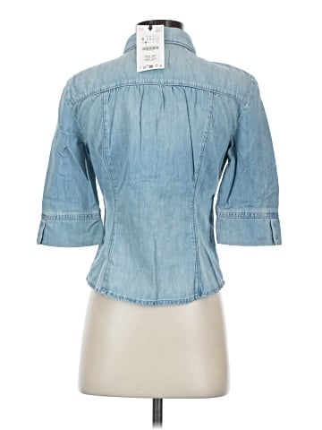 Zara 3/4 Sleeve Button-Down Shirt (view 2)