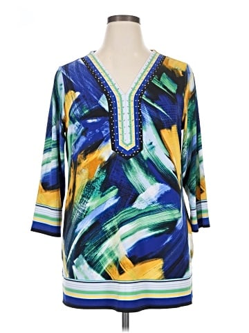 JM Collection 3/4 Sleeve Blouse (view 1)