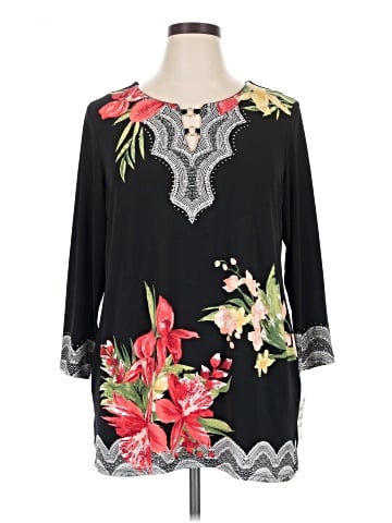 JM Collection 3/4 Sleeve Blouse (view 1)