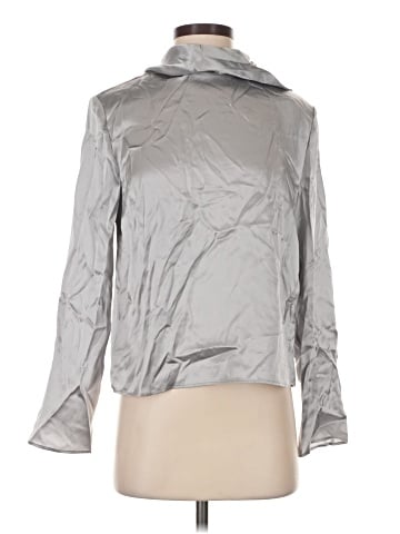 Ann Taylor Factory Long Sleeve Silk Top (view 1)