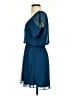 Express 100% Polyester Solid Blue Casual Dress Size S - photo 5