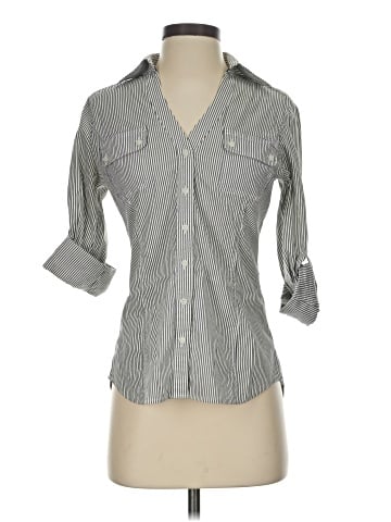 Express Design Studio 3/4 Sleeve Button-Down Shirt (view 1)