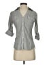 Express Design Studio Chevron-herringbone Gray 3/4 Sleeve Button-Down Shirt Size S - photo 1