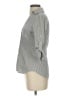 Express Design Studio Chevron-herringbone Gray 3/4 Sleeve Button-Down Shirt Size S - photo 5