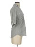 Express Design Studio Chevron-herringbone Gray 3/4 Sleeve Button-Down Shirt Size S - photo 4