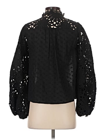 Aqua Long Sleeve Blouse (view 2)