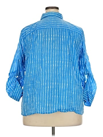 Lauren by Ralph Lauren 3/4 Sleeve Button-Down Shirt (view 2)