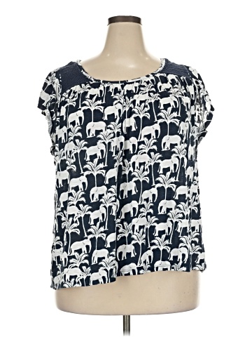 Crown & Ivy Short Sleeve Blouse (view 1)