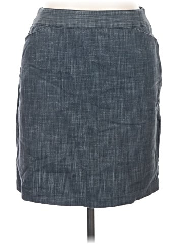 Larry Levine Denim Skirt (view 1)
