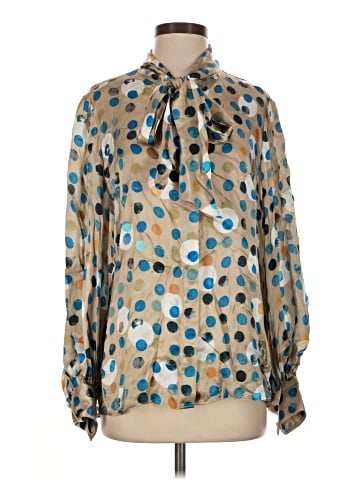Hunter Bell Long Sleeve Silk Top (view 1)