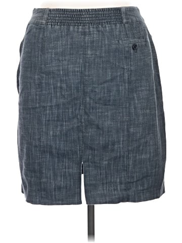 Larry Levine Denim Skirt (view 2)