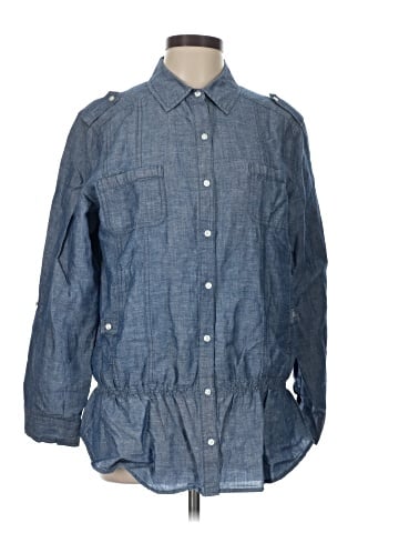 Chico's 3/4 Sleeve Button-Down Shirt (view 1)